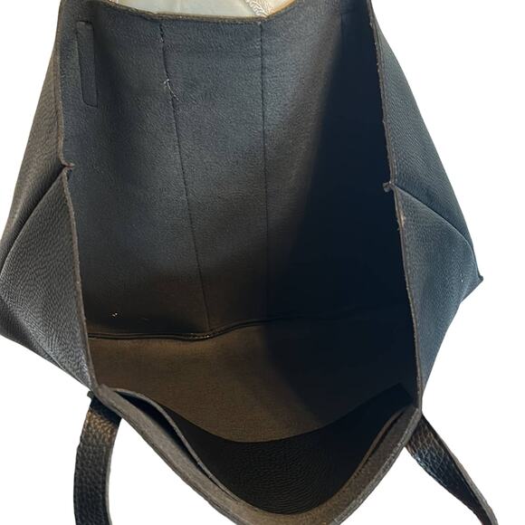 Vince Camuto Luck Women's Black Pebbled Vegan Leather Tote Bag Size Large - Picture 3 of 11